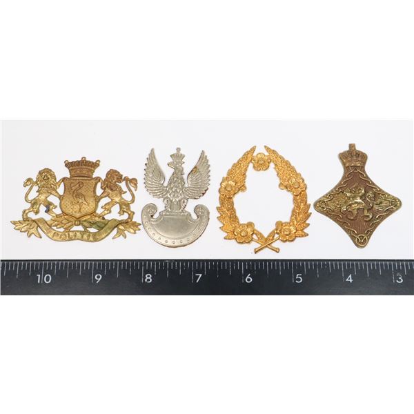 #709  4 EUROPEAN INSIGNIA FOR RESTORATION MISSING