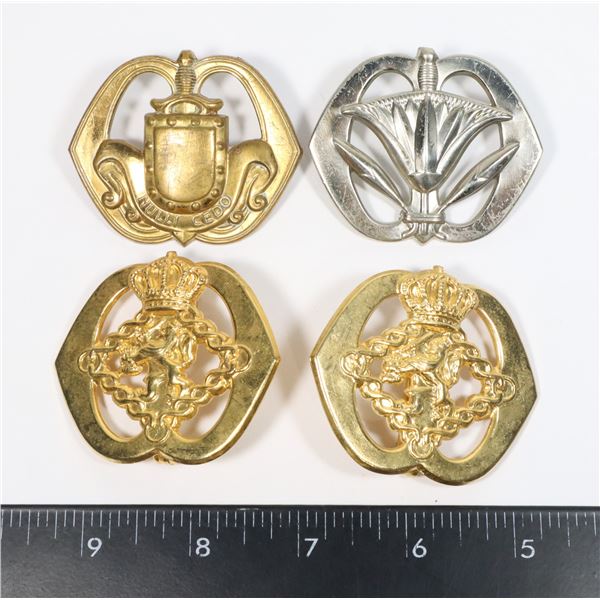 #712 LOT 4 DUTCH NETHERLANDS MILITARY HAT INSIGNIA
