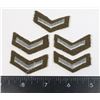 Image 1 : #722  LOT OF 5 MILITARY RANK CHEVRON INSIGNIA FOR