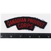 Image 1 : #731  CANADIAN PROVOST CORPS CLOTH SHOULDER TITLE