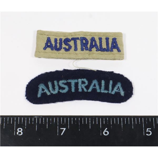 #733  PAIR AUSTRALIAN MILITARY CLOTH INSIGNIA INC