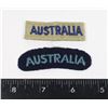 Image 1 : #733  PAIR AUSTRALIAN MILITARY CLOTH INSIGNIA INC