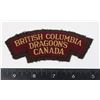Image 1 : #739  WW2 BRITISH COLUMBIA DRAGOONS CANADA TITLE
