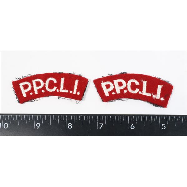 #741  1970'S PPCLI SHOULDER TITLE PAIR PRINCESS