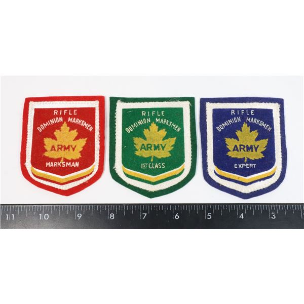 #746  CANADA DOMINION MARKSMEN RIFLE PATCH SET
