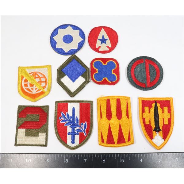 #758 UNITED STATES ARMY LOT OF 10 MILITARY PATCHES