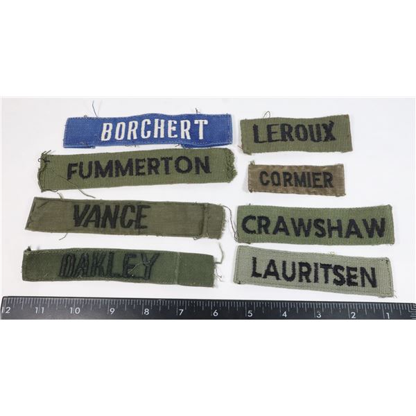 #763 LOT 8 UNITED STATES ARMY AIR FORCE NAMETAGS