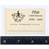 Image 1 : #775 ROYAL WINNIPEG RIFLES ID CARD 1958 75TH ANNI