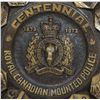 Image 3 : #789 RCMP CIRCULAR WOODEN PLAQUE CENTENNIAL