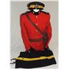 Image 1 : #795 1980'S RCMP UNIFORM RED SERGE HAT PANTS SET