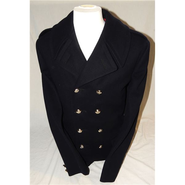 #800 1960'S 70'S RCMP PEA COAT JACKET BLUE RED