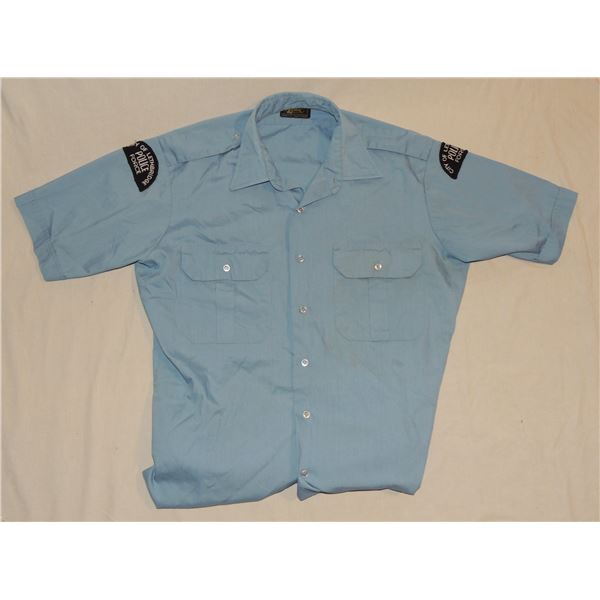 #808 VINTAGE LETHBRIDGE POLICE SHIRT WITH INSIGNIA