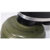 Image 3 : #832 VINTAGE RUBBER GERMAN GAS MASK WITH FILTER