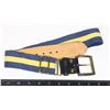 Image 1 : #886 RCMP BLUE YELLOW BELT BY CUSTOM LEATHER M