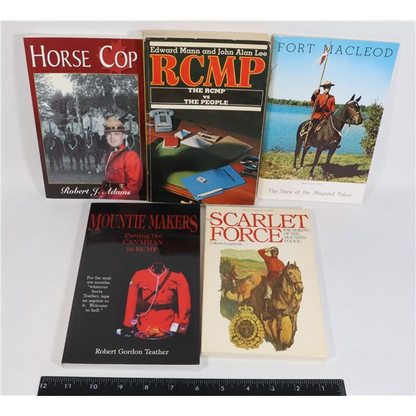 #938 LOT OF 5 RCMP SOFTCOVER BOOKS INCLUDING