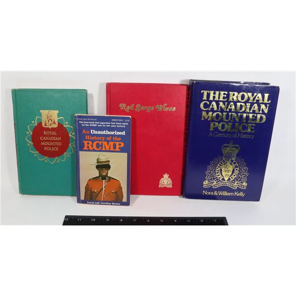 #942 LOT OF 4 RCMP BOOKS  RED SERGE WIVES AND