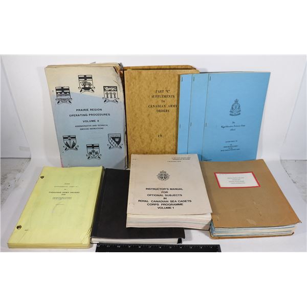 #946 LOT OF 9 CANADIAN MILITARY ARMY MANUALS