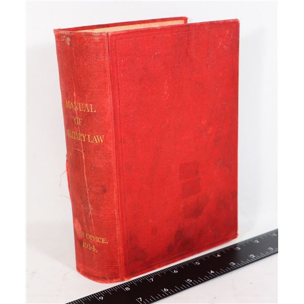 #952 WW1 BRITISH 1914 MANUAL OF MILITARY LAW