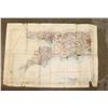Image 1 : #956 WW2 WORN RAF BRITISH SW ENGLAND MAP 41X27.5