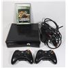 Image 1 : #1023 XBOX 360 S SYSTEM W/ CONTROLLERS AND GAME