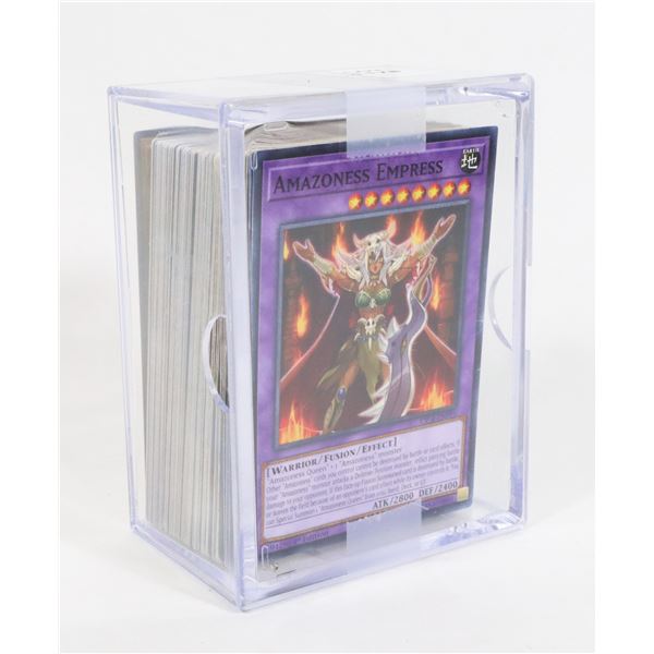 #1178 YU-GI-0H! CARD LOT IN PLASTIC CASE 60+ CARDS