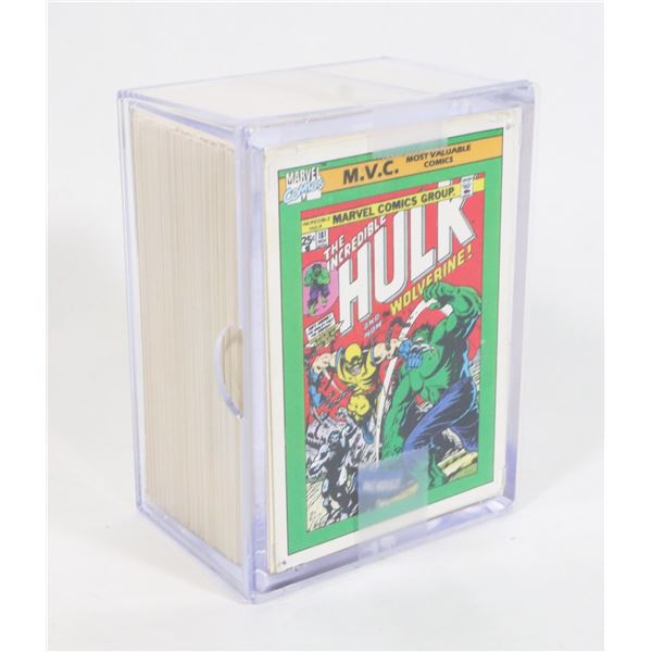 #1185 1990 MARVEL CARD LOT IMPEL CARDS IN CASE