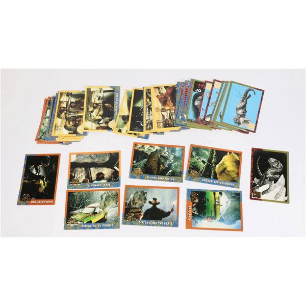 #1186 JURASSIC PARK CARD LOT OF 35 TOPPS CARDS