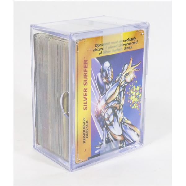#1189 MARVEL OVERPOWER CARD GAME IN CASE 1997