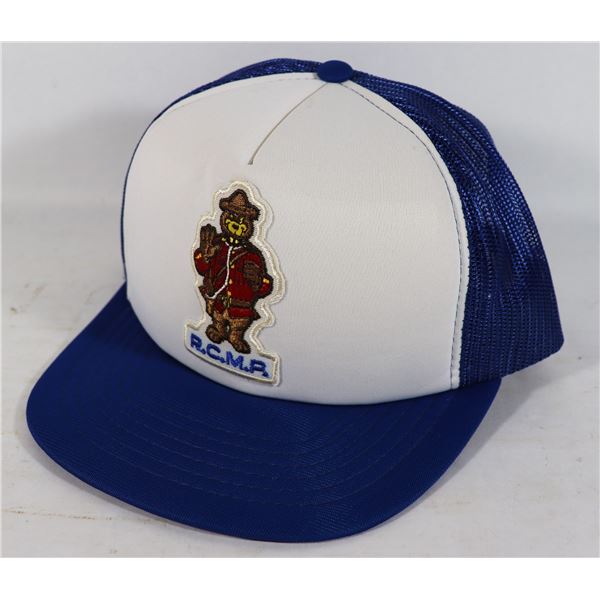 #1206 VINTAGE BASEBALL HAT CAP R.C.M.P. BEAR