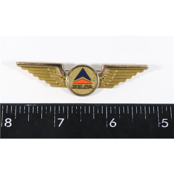 #1220 1980'S DELTA AIRLINES WING PIN MADE IN USA