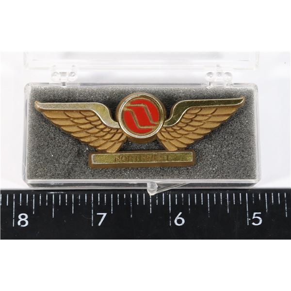 #1221  1980'S NORTHWEST  AIRLINES WING PIN USA