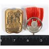 Image 1 : #1227 METAL SCOUT KNOT NECKERCHIEF SLIDE + BADGE