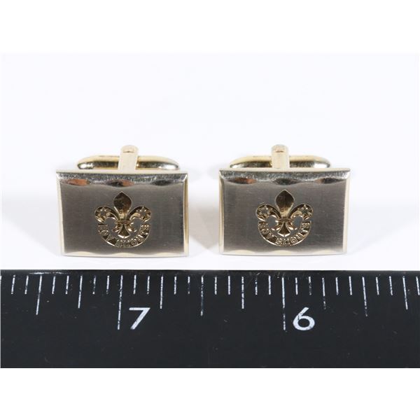 #1228 CUFFLINK PAIR BOY SCOUTS VINTAGE INSIGNIA