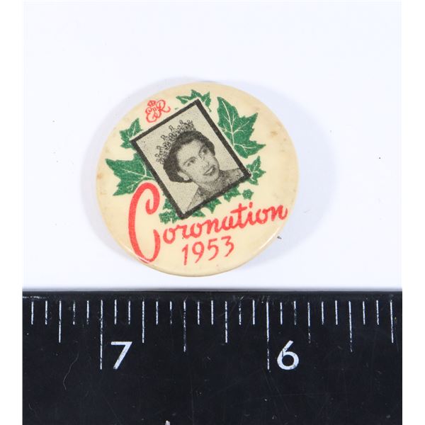 #1232 QUEEN ELIZABETH II CORONATION 1953 PIN QEII