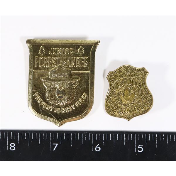 #1234 SMOKEY JUNIOR FOREST RANGER BADGE +CANADA