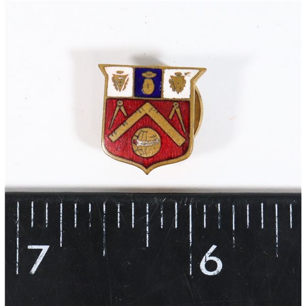 #1235 ANTIQUE FREEMASON BUTTON PIN ENGLISH