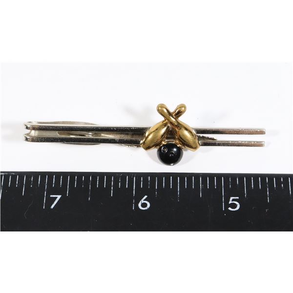 #1241 VINTAGE TIECLIP BOWLING PIN AND BALL HICKOK