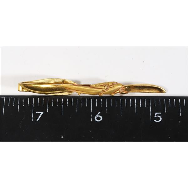 #1242 VINTAGE TIECLIP 1940'S AEROPLANE  HICKOK USA