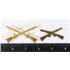 Image 1 : #1254 PAIR OF TWO VINTAGE CROSSED RIFLE BADGES
