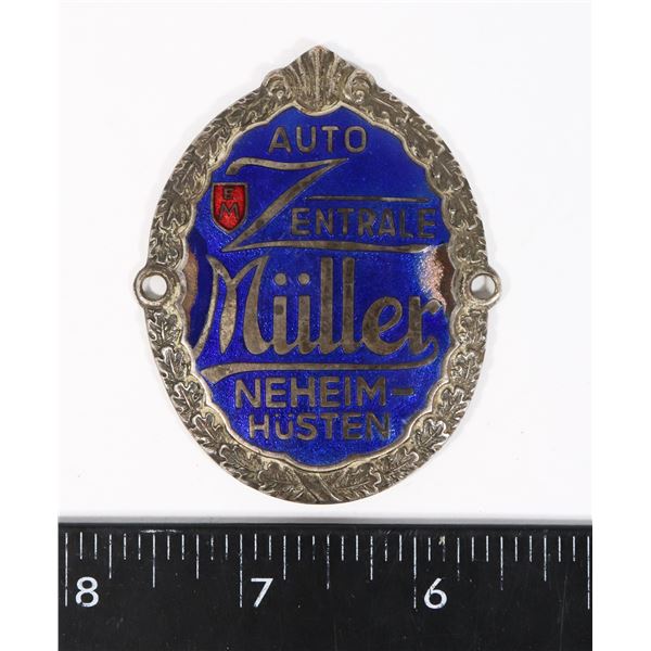#1269 ANTIQUE GERMAN AUTO CAR BADGE INSIGNIA