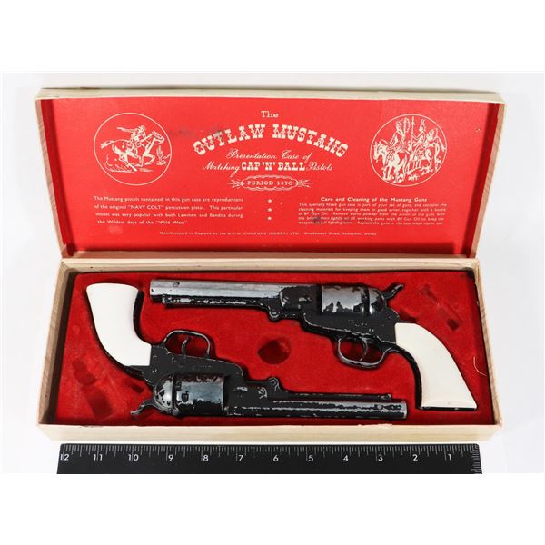 #1270 OUTLAW MUSTANG CAP N BALL PISTOLS BOXED