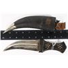 Image 1 : #1276 EASTERN CURVED KNIFE BLADE W/ SCABBARD