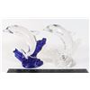Image 1 : #1279 FINE CRYSTAL DOLPHIN STATUES LENOX GERMANY