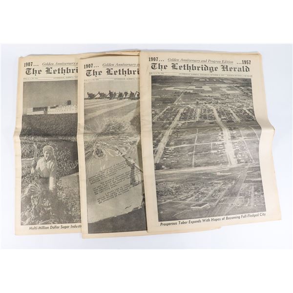 #1327 LETHBRIDGE HERALD NEWSPAPERS OCT 5TH 1957