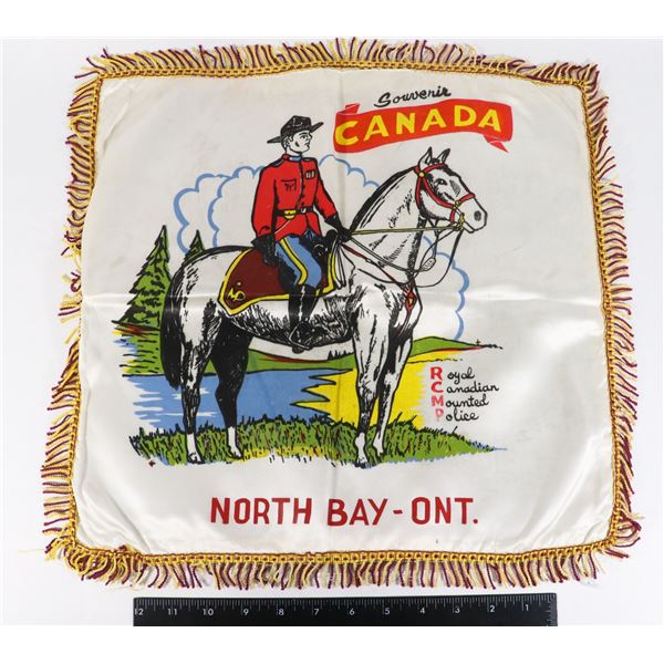 #1329 1950'S RCMP SOUVENIR CANADA PILLOW CASE