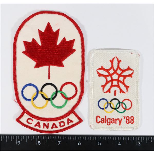 #1334 PAIR 1988 CALGARY OLYMPIC PATCHES CANADA