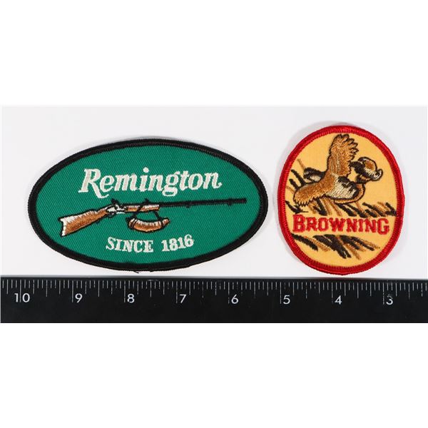 #1335 PAIR REMINGTOM BROWNING RIFLE PATCHES