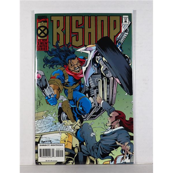 #1410 MARVEL COMICS BISHOP #2 1995 GOLD  FOIL
