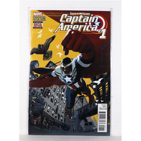 #1445 MARVEL SAM WILSON CAPTAIN AMERICA #1 2016