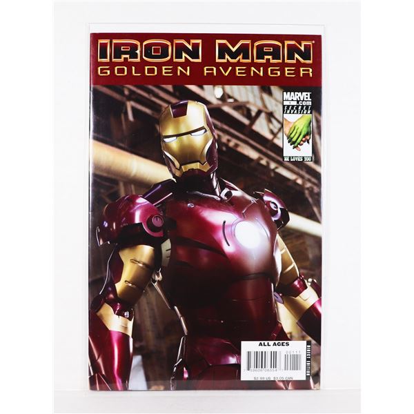 #1512 MARVEL COMICS IRON MAN GOLDEN AVENGER #1
